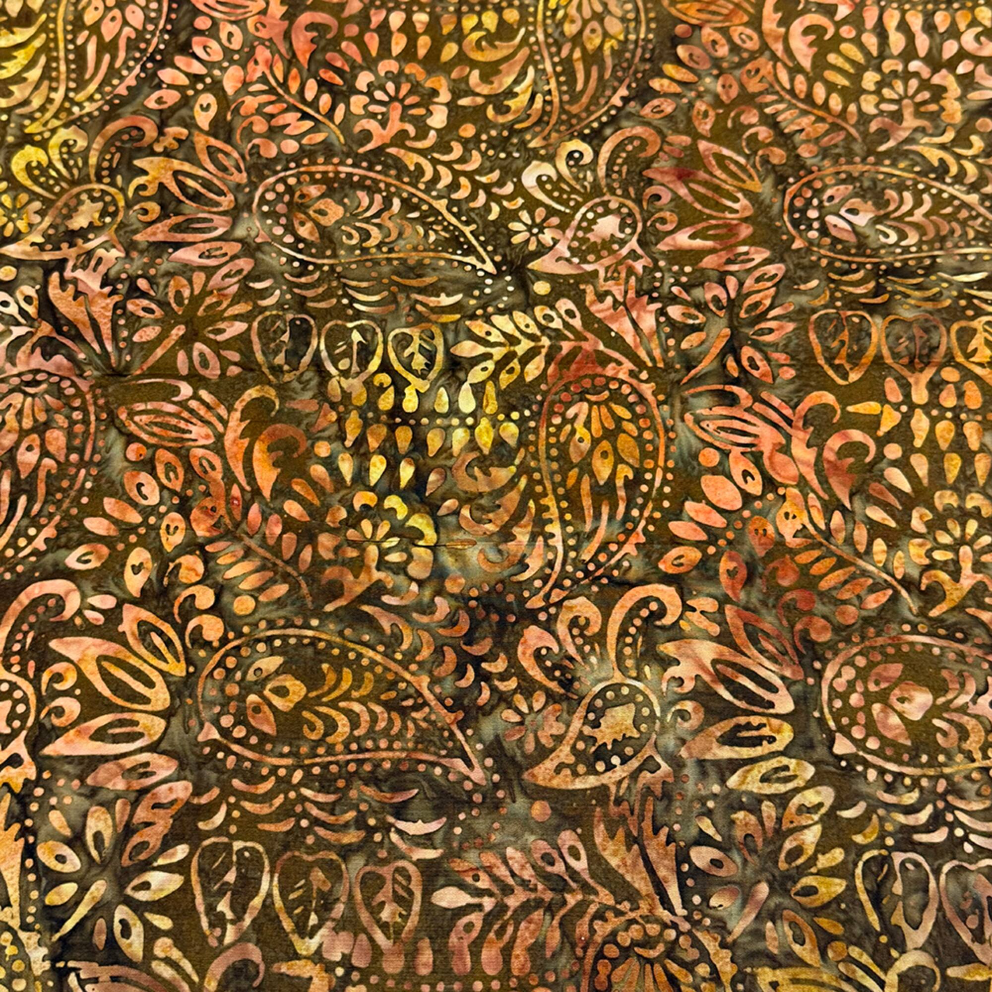 Feldman Premium Indonesian Batik Brown Paisley Fabric